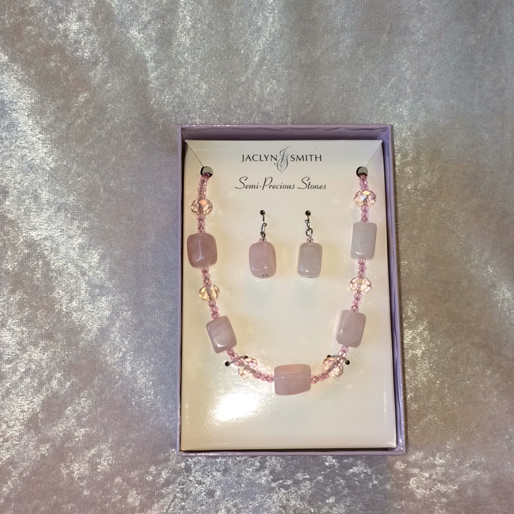 Jaclyn Smith Blush Necklace And Earrings Set
